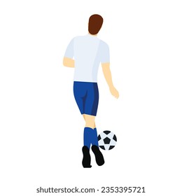 vector soccer game people flat icons set