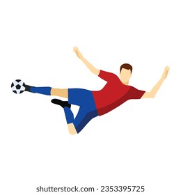 vector soccer game people flat icons set