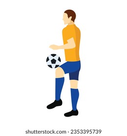 vector soccer game people flat icons set