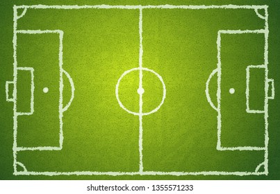 Vector soccer green field. Football green field.