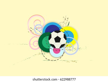 vector soccer grunge background design