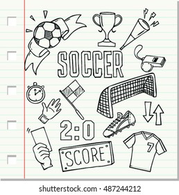vector  soccer icon set 