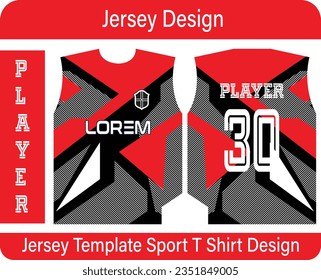 Vector soccer jersey design for sublimation