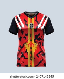 vector soccer jersey design for sublimation, sport t shirt design