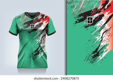 Vector soccer jersey design for sublimation sport t shirt design
