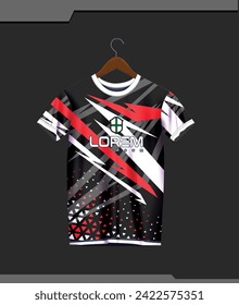 Diseño de jersey de fútbol vectorial para sublimación, diseño de camisetas deportivas