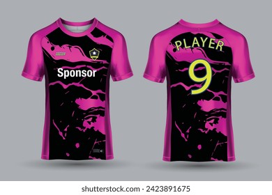 Vector soccer jersey design for sublimation, sport t shirt design