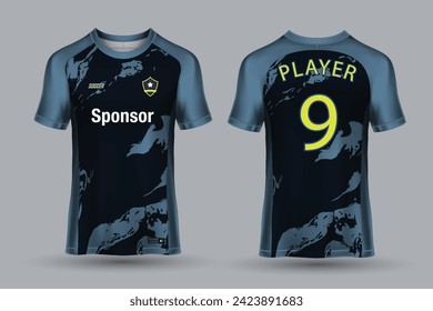 Vector soccer jersey design for sublimation, sport t shirt design