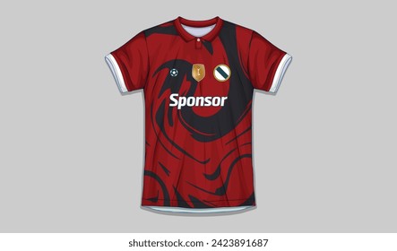 Vector soccer jersey design for sublimation, sport t shirt design