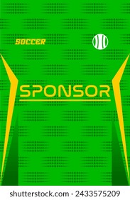 Vector soccer jersey design for sublimation green
