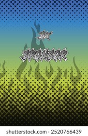 Diseño de jersey de fútbol de Vector para sublimación