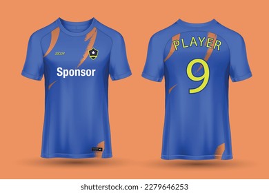 diseño de camiseta deportiva para jersey de fútbol vectorial