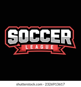 Vector soccer league Sports text logo design template