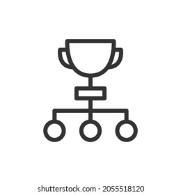 Vector soccer line icon. Symbol in trendy outline style. Vector illustration isolated on a white background. 