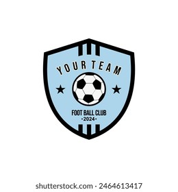 vector soccer logo or football club sign badge football logo with shiel