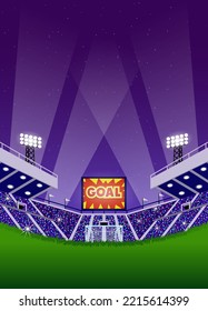 vector of Soccer Night Light Scene