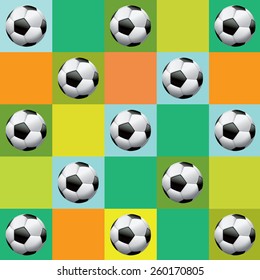 Vector soccer pattern background. Vector EPS 10. File contains transparencies and gradient mesh.