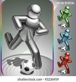 vector soccer player