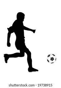 Futbolista vectorial y pelota