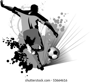 Vector Soccer player design / Football Background / Vector sport design;