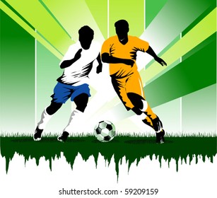 Vector Soccer player design / Football Background / Vector sport design;