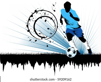 Vector Soccer player design / Football Background / Vector sport design