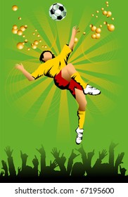 Vector Soccer player design / Football Background / Vector sport design;