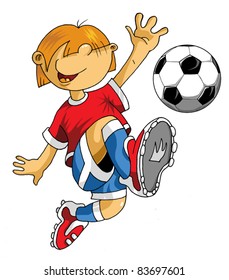 Vector Soccer player design / Football Background / Vector sport design;