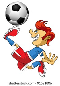 Vector Soccer player design / Football Background / Vector sport design;