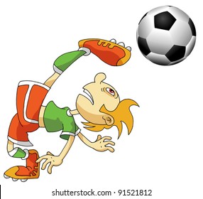 Vector Soccer player design / Football Background / Vector sport design;