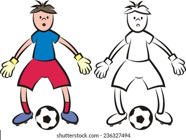 vector soccer player - goalkeeper