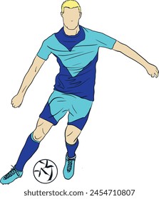 vector soccer player silhouette footballer poster cartoon drawing graphic illustration footbal, soccer