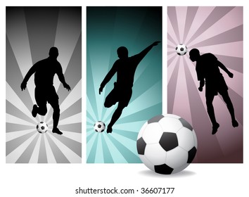  Vector Soccer Players #2 - Easy Change Colors.