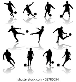 vector soccer players