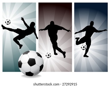 Vector Soccer Players. Easy Change Colors. (Check out my portfolio for other silhouettes)