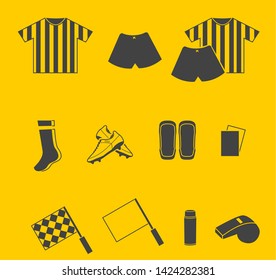 vector of soccer referee icons