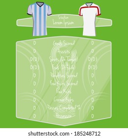 Vector Soccer Standings Editable White Space For Text