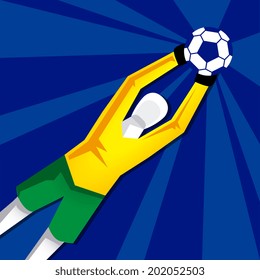 Vector Soccer Stylish Illustration Isolated On Background