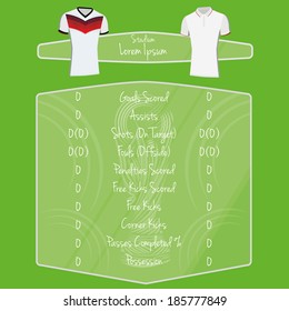 Vector Soccer Team Player Charts Editable With Space For Text