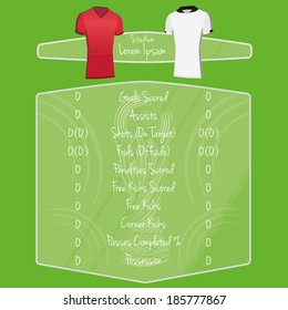 Vector Soccer Team Player Charts Editable With Space For Text