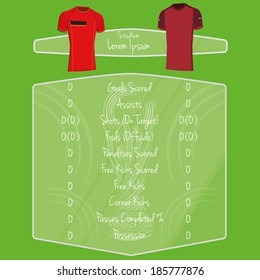 Vector Soccer Team Player Charts Editable With Space For Text