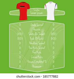 Vector Soccer Team Player Charts Editable With Space For Text