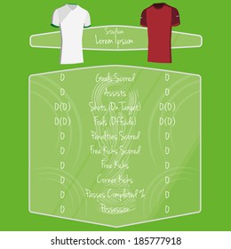 Vector Soccer Team Player Charts Editable With Space For Text