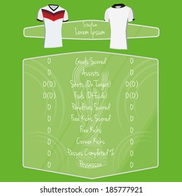 Vector Soccer Team Player Charts Editable With Space For Text