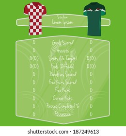 Vector Soccer Team Player Charts Editable With Space For Text 