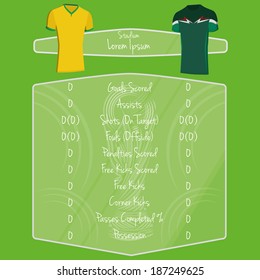 Vector Soccer Team Player Charts Editable With Space For Text 