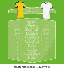Vector Soccer Team Player Charts Editable With Space For Text 