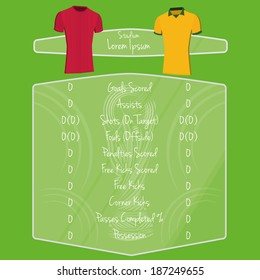 Vector Soccer Team Player Charts Editable With Space For Text 
