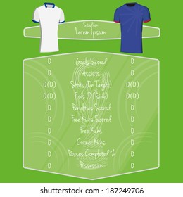 Vector Soccer Team Player Charts Editable With Space For Text 