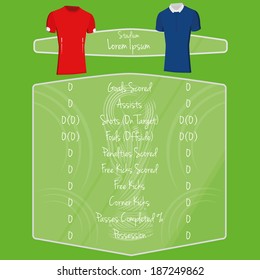 Vector Soccer Team Player Charts Editable With Space For Text 